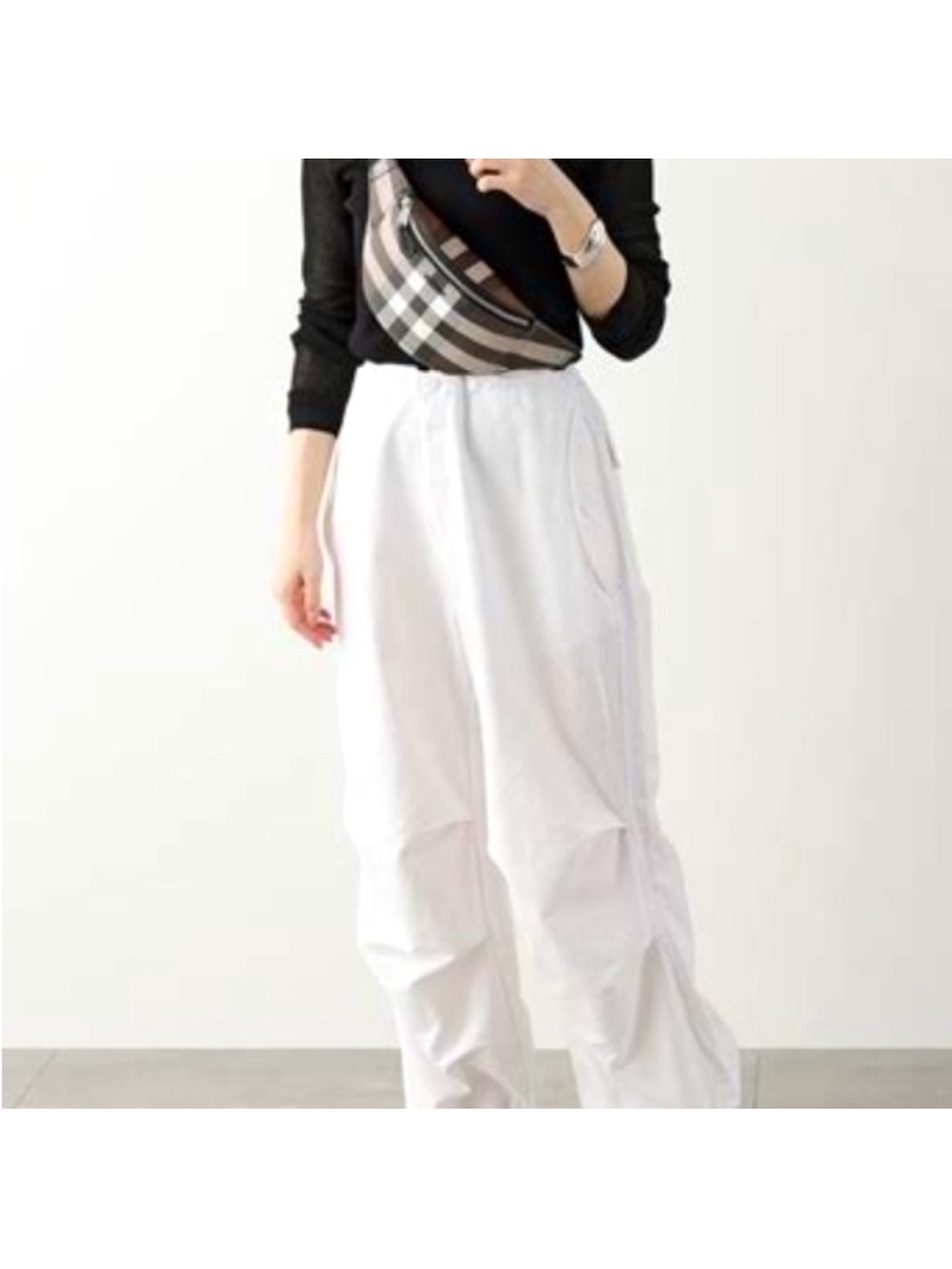Burberry White Wide-Leg Utility Pants